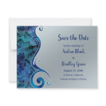 Blue and Silver Reflections Save the Date Invitation
