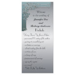 Blue and Silver Wedding Program Rack Card