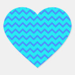 Blue and Teal Zigzag Pattern. Stickers