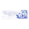 Blue and White Abstract Floral Wedding Favour Tags