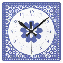 Blue and White American Country Kitchen Classic wall clocks