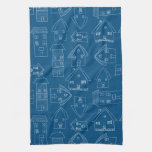 Blue and White American MoJo Kitchen Towel
