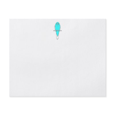 Blue and White Bird. Budgie. Flyer by Animal_Art_By_Ali