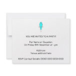 Blue and White Bird. Budgie. Personalized Announcement