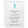 Blue and White Bird. Budgie. Personalized Announcement