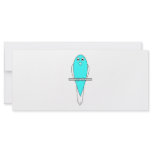 Blue and White Bird. Budgie. Custom Rack Cards