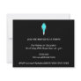 Blue and White Bird. Parakeet. Black. Custom Invites