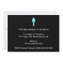 Blue and White Bird. Parakeet. Black. Custom Invitations