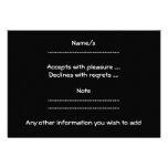 Blue and White Bird. Parakeet. Black. Personalized Invitation