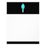 Blue and White Bird. Parakeet. Black. Letterhead Template