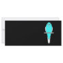 Blue and White Bird. Parakeet. Black. Rack Card