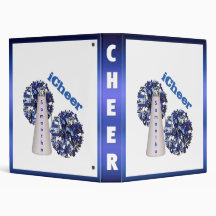 Blue and white Cheerleader Binder