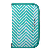 Blue and White Chevron Folio planners