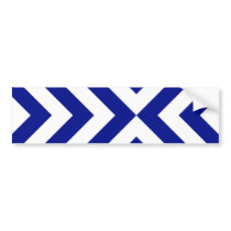 Blue and White Chevrons bumper stickers
