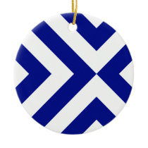 Blue and White Chevrons ornaments