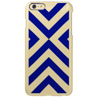 Blue and White Chevrons Incipio Feather® Shine iPhone 6 Plus Case