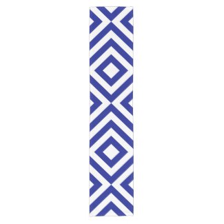 Blue and White Chevrons Short Table Runner
