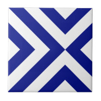 Blue and White Chevrons tiles