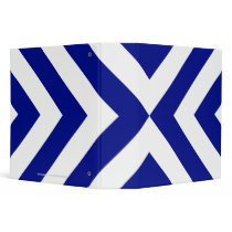 Blue and White Chevrons binders