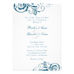 Blue and White Chic Wedding Invitation