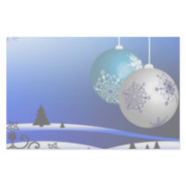 Blue and White Christmas stationery