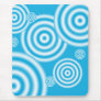 Blue and White Circles Mousepad