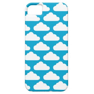 Blue and White Cloud Pattern iPhone 5 Cover