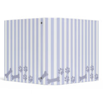 Blue And White Dog Bone Dog Print Binder by malibuitalian Blue And White Dog Bone Dog Print Binder