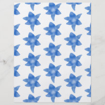 Blue and White Floral Pattern. Full Color Flyer