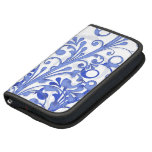 Blue and White Floral Rickshaw Smartphone Folio Organizers