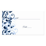 Blue and White Floral Wedding Place Cards Business Card