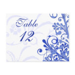 Blue and White Floral Wedding Table Cards Post Card