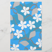 Blue and White Flowers. Floral Pattern. Flyers