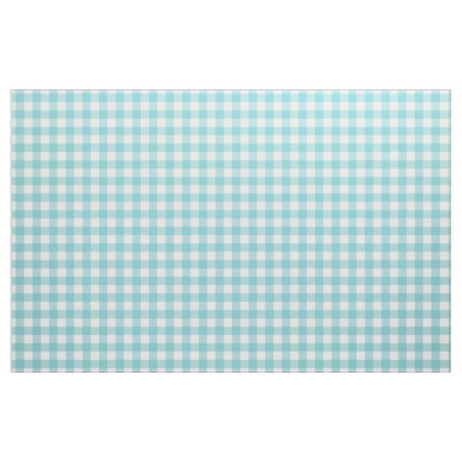 Blue and White Gingham Check Fabric Zazzle