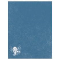 Blue and White Heart Letterhead