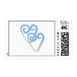 Blue and White Hearts Entwined Wedding Stamp Blue and White Hearts Entwined Wedding Stamp