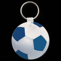 Blue and White Keychain