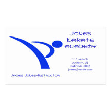 Blue and White Martial Arts Business Card