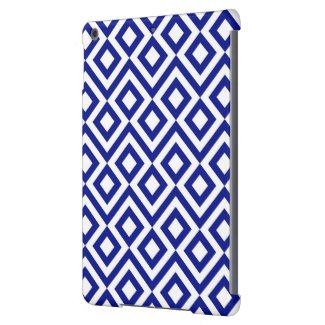 Blue and White Meander iPad Air Cases