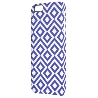 Blue and White Meander Uncommon Clearly™ Deflector iPhone 6 Plus Case