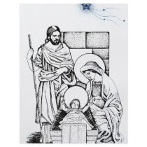Blue and White Original Nativity flyers by BlayzeInk Blue and White Original Nativity flyers