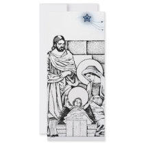 Blue and White Original Nativity rack cards