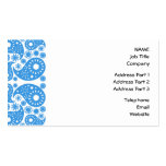 Blue and White Paisley Pattern. Business Card Templates