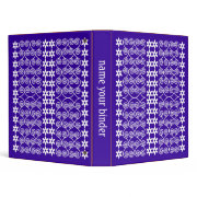Blue And White Patterned Designer binder binder