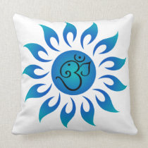 Blue and White Pillow