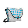 Blue and White Polka Dots Messenger Bag