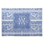 Blue and White Renaissance Monogram MA placemats