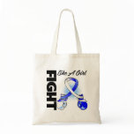Blue and White Ribbon Fight Like A Girl bags