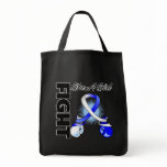 Blue and White Ribbon Fight Like A Girl bags