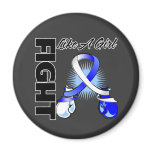 Blue and White Ribbon Fight Like A Girl magnets